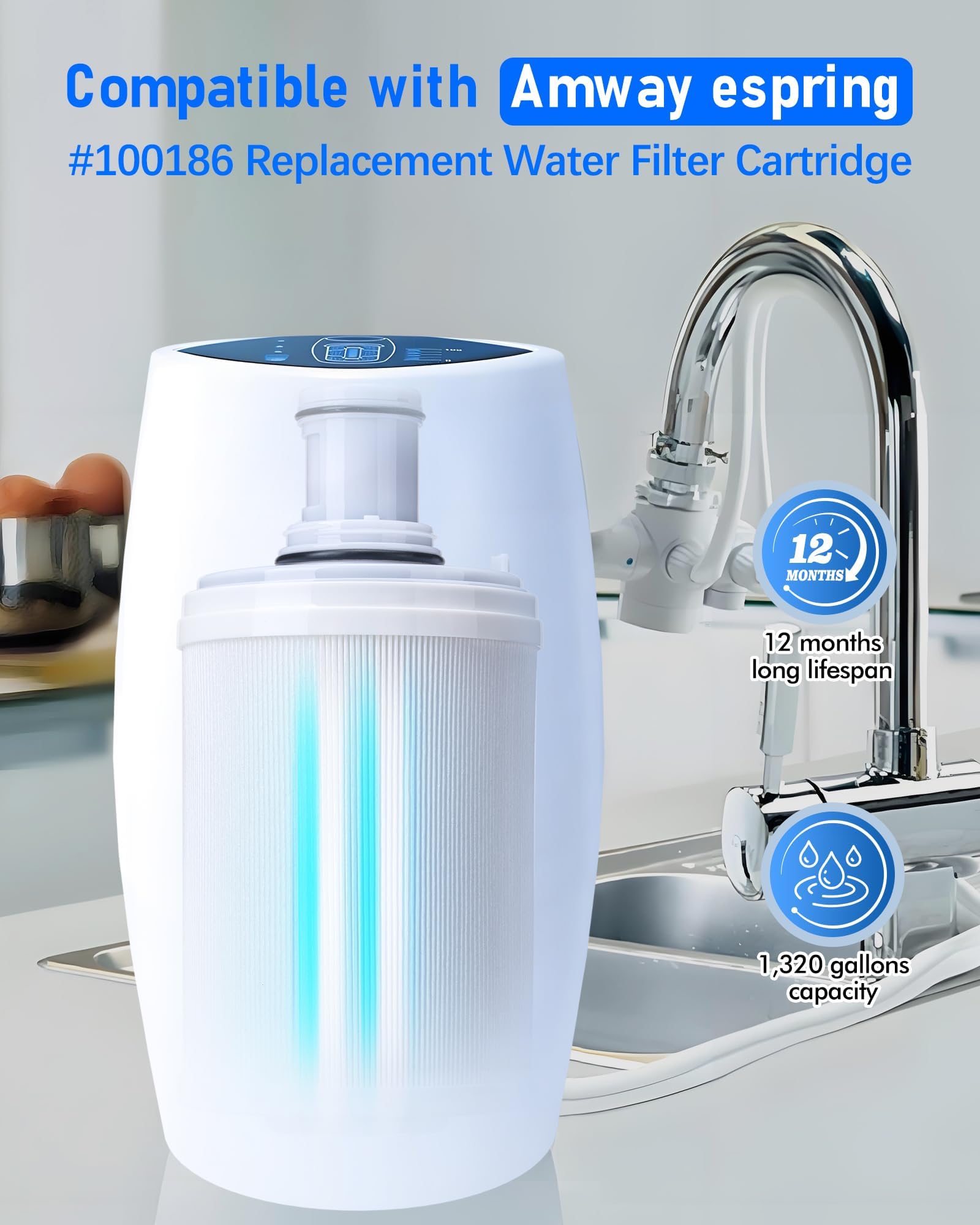 Amazon | 100186 amway espringウォーターフィルターシステムと互換性